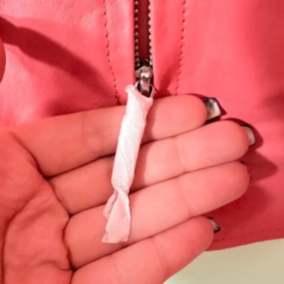 NWOT‎ Jessica London Women’s Plus Size Pink Leather Jacket Size 24W - Picture 4 of 9